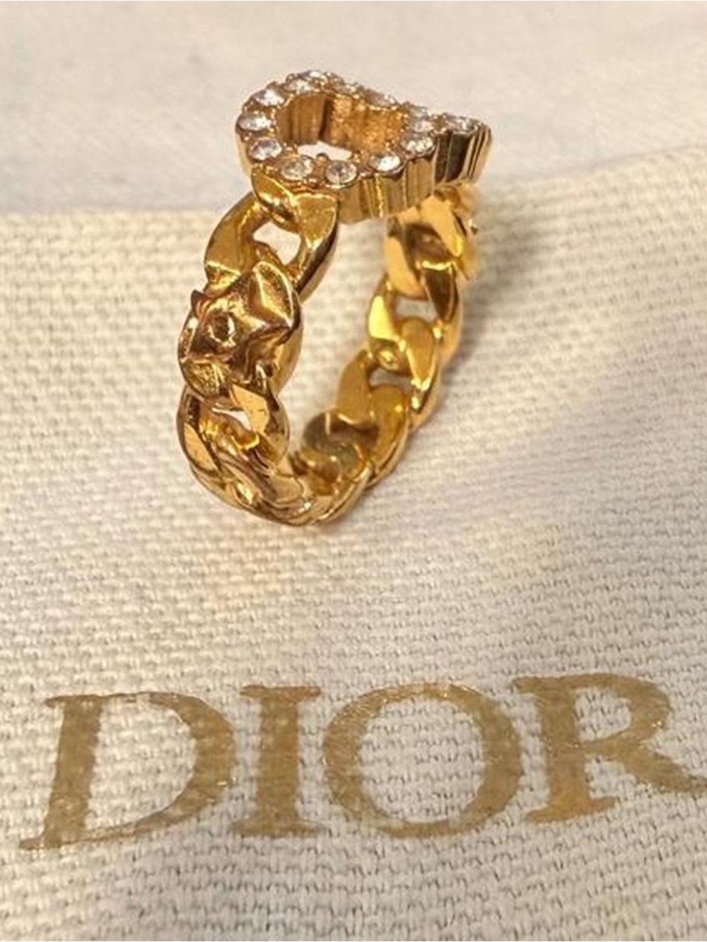 Christian Dior — Claire D Lune chain link ring #711